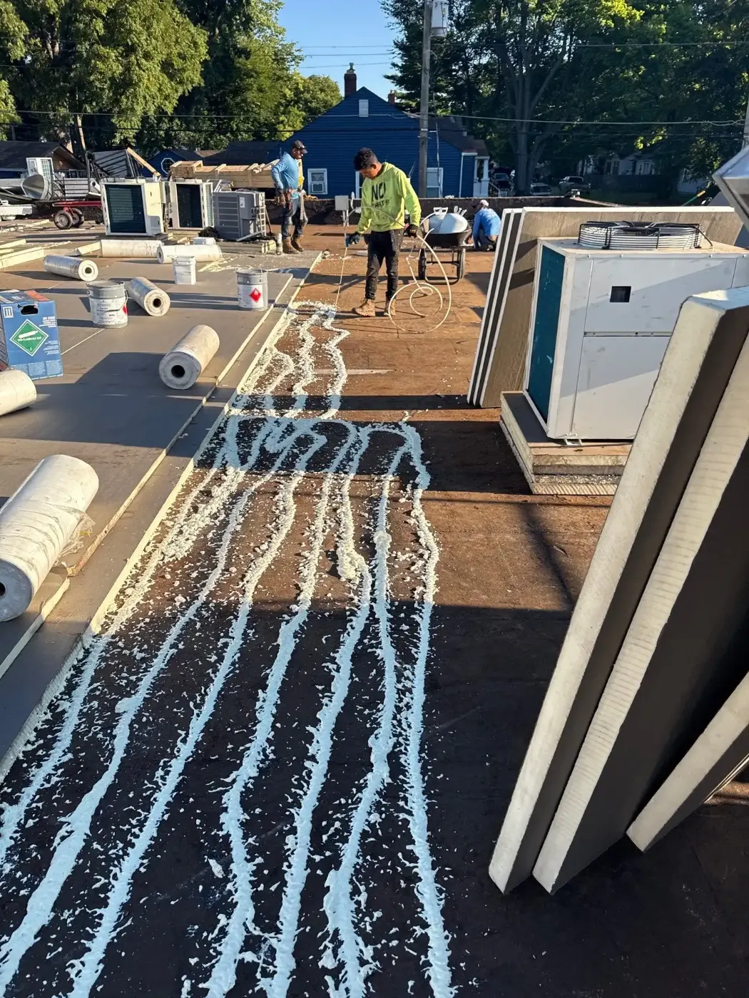 Commercial roof inspection documented in Delphi