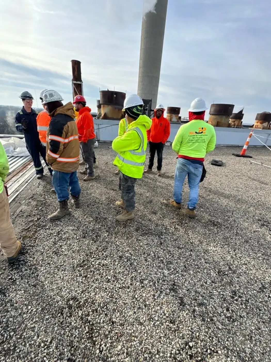 Commercial roof inspection documented in Delphi