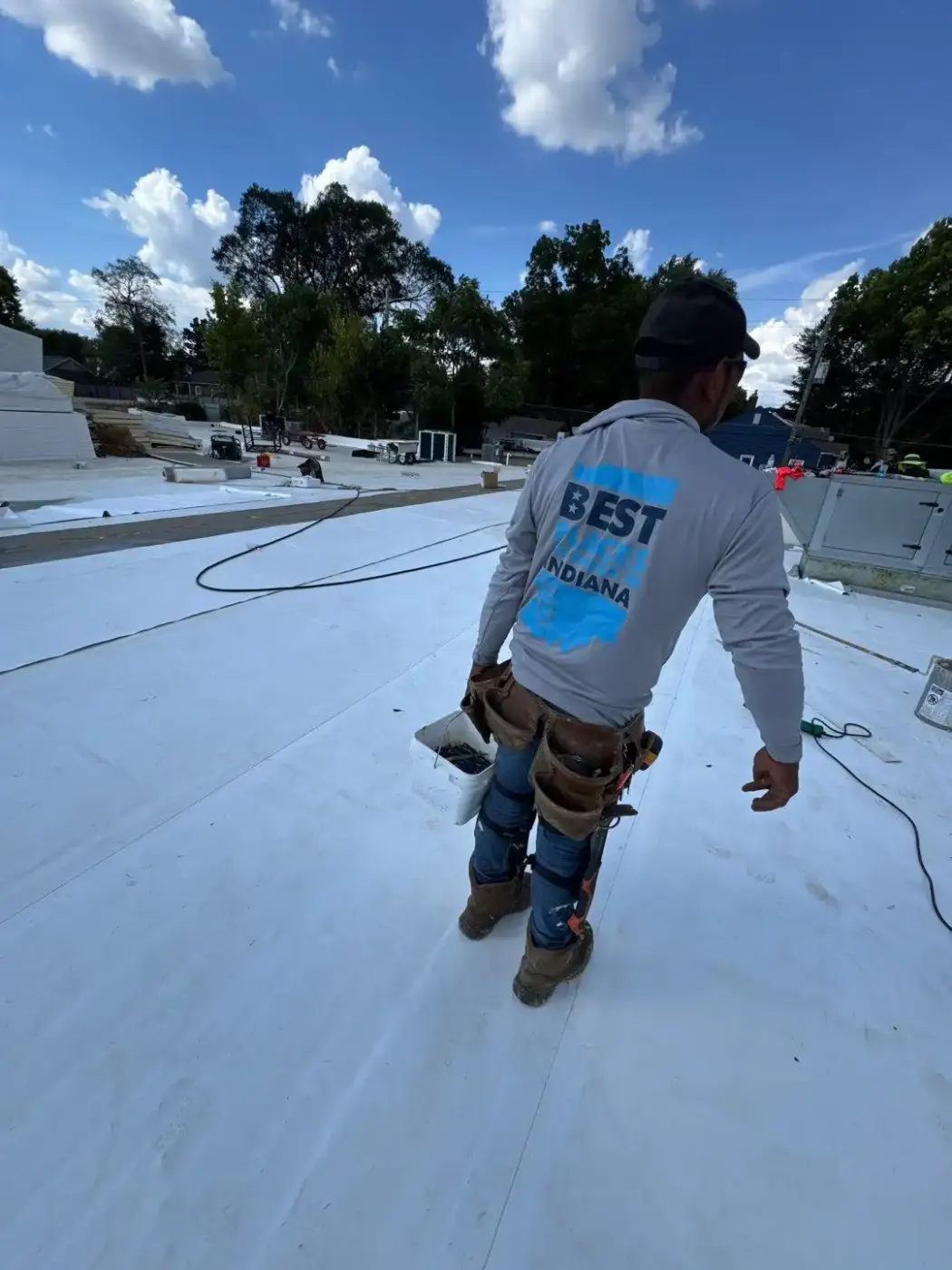 Commercial roofing by Delphi Commercial Roofing near Lebanon, IN